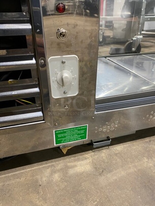 WOW! 2009 Diamond Commercial Countertop Refrigerated Sushi Display Case Merchandiser! With Curved Glass! Stainless Steel Body! On Small Legs! Model: GVRB120 SN: 2009072964! Working When Removed! - Image 7 of 9