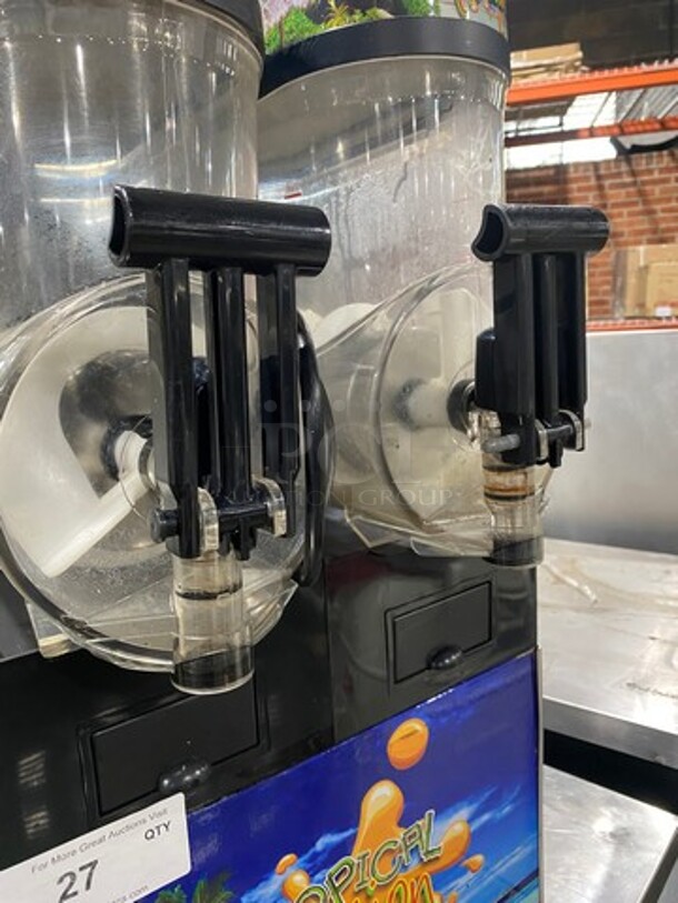 Commercial Countertop 2 Flavor Slushie/ Frozen Beverage Dispenser! Stainless Steel Body!  - Image 6 of 9