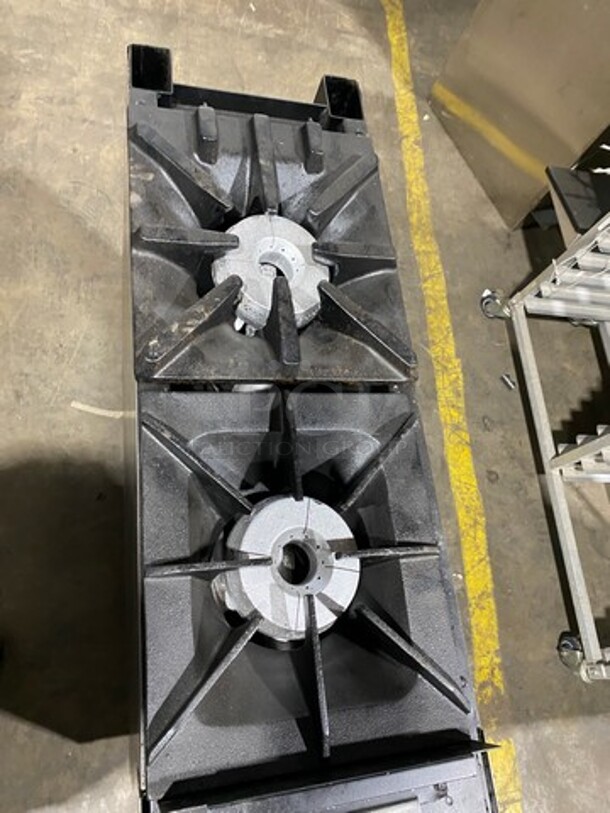 Wolf Commercial Natural Gas Powered 2 Burner Range! With Storage Space Underneath! All Stainless Steel! On Casters! Model: FB12 - Image 5 of 11