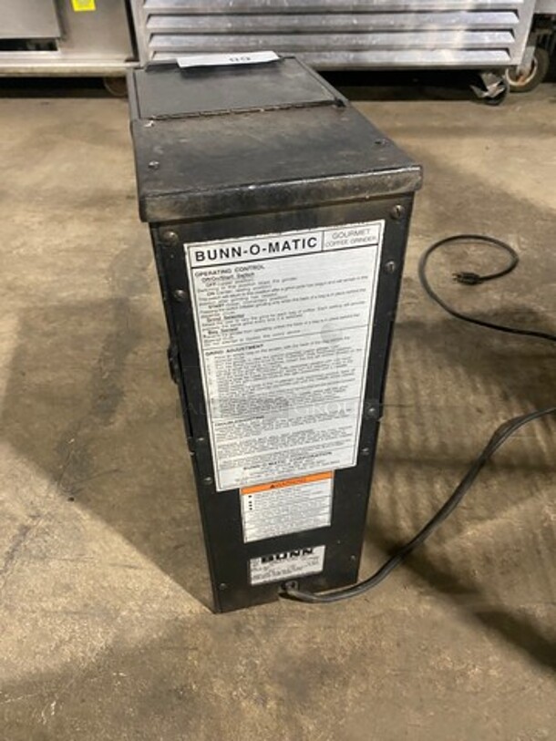 Bunn Commercial Countertop Coffee Bean Grinder Machine! Model: G1HD SN: G100008204 120V 60HZ 1 Phase - Image 4 of 8