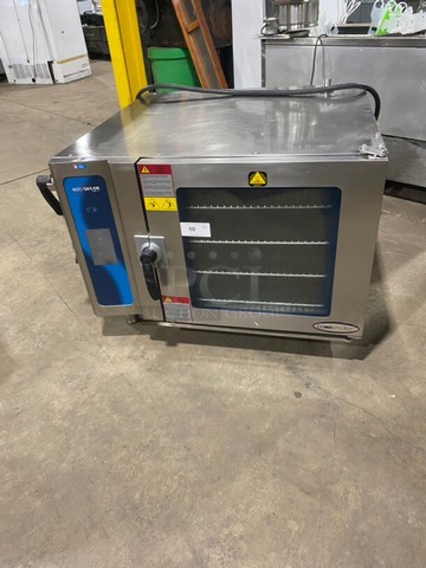 WOW! Alto Shaam Commercial Electric Powered Combitherm Convection Oven! With Metal Oven Racks! All Stainless Steel! On Small Legs! Model: 7.14ESISK SN: 1156437000 208/240V 3 Phase