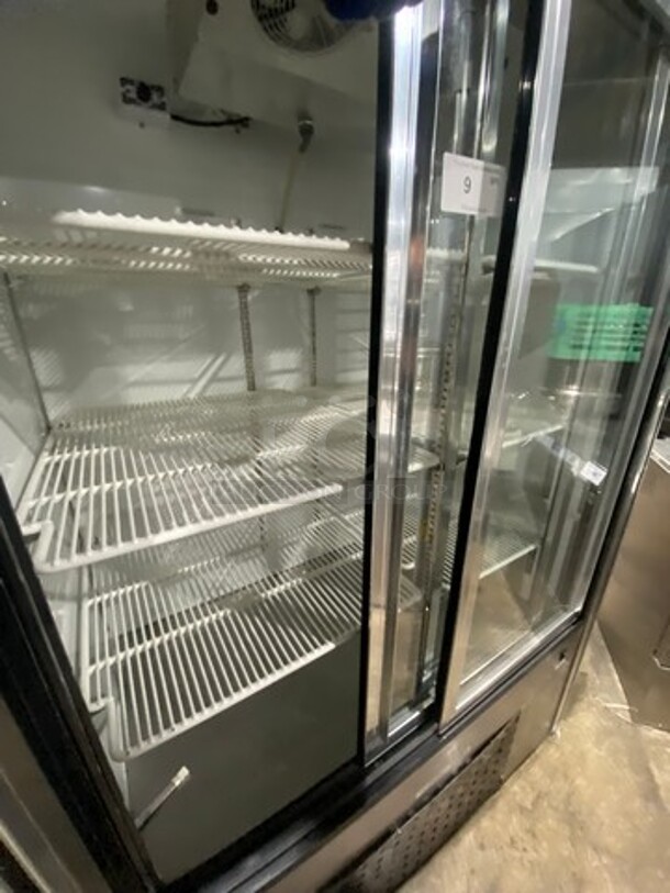 2011 Leader Commercial 2 Door Reach In Cooler Merchandiser! With View Through Doors! With Poly Coated Racks! All Stainless Steel! Model: LS48SC SN: PU11M0069 115V 60HZ 1 Phase - Image 5 of 8