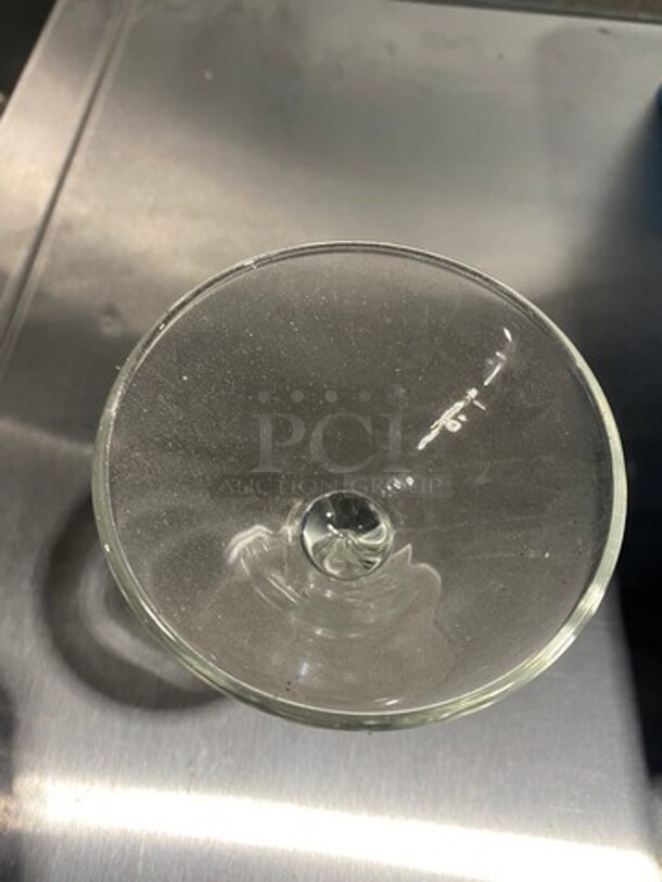 ALL ONE MONEY! Clear Glass Stemmed Martini Glasses! Includes Poly Cup Crate! - Image 4 of 5