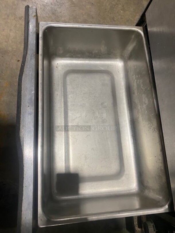 APW Wyott Commercial Countertop Electric Powered 3 Drawer Warmer! Solid Stainless Steel! On small Legs! Model: HD3 SN: 0401D01889 120V 60HZ 1 Phase - Image 6 of 9