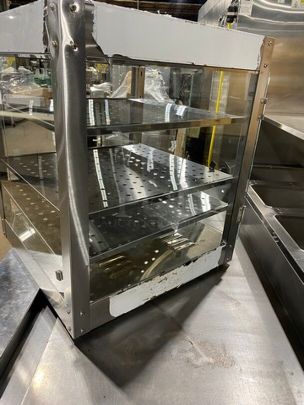 Commercial Countertop Electric Powered Heated Food Display Case! Glass All Around! With Rear Access! Stainless Steel Body! - Image 4 of 7