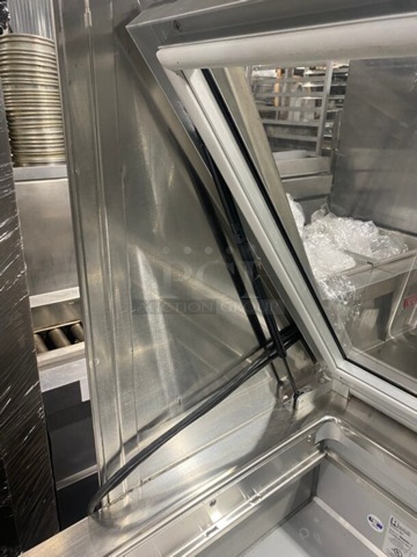 Randell Custom Made Commercial Refrigerated Sandwich Prep Table! With Lowering Sneeze Guard! With 2 Door Storage Space Underneath! All Stainless Steel! Model: 9045K7 SN: W16021911 115V 60HZ 1 Phase - Image 7 of 10
