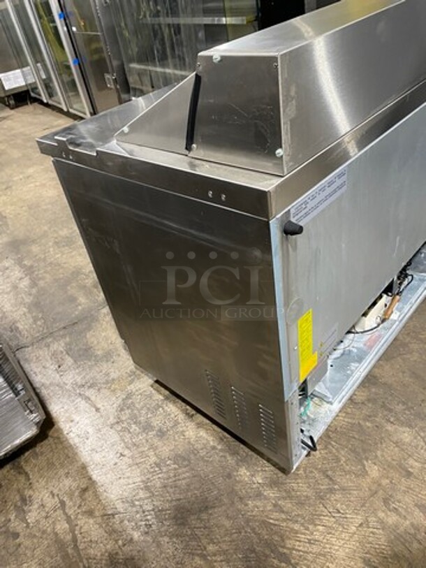 Kool It Commercial Refrigerated Mega Top Sandwich Prep Table! With 2 Door Underneath Storage Space! All Stainless Steel! Model: KSP48 SN: KSP488126002 115V 60HZ 1 Phase - Image 4 of 9