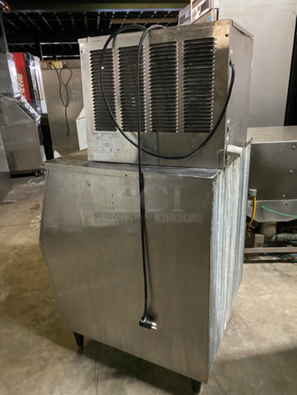 Follet Commercial Ice Machine Head! On Commercial Follet Ice Bin! All Stainless Steel! On Legs! 2x Your Bid Makes One Unit! Model: MCD400A 115V 60HZ 1 Phase - Image 5 of 9