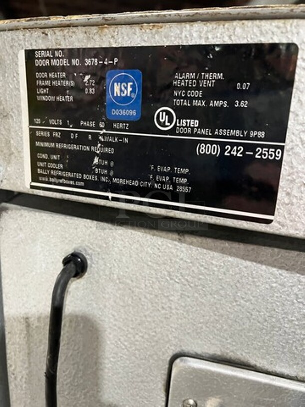 WOW! Bally Commercial 8x8 Walk In Cooler! With Floor! With Compressor And Blower! - Image 11 of 12