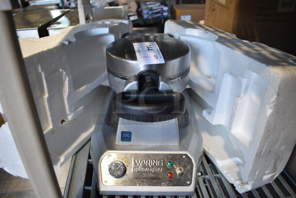 BRAND NEW! Waring Model WWD180 Stainless Steel Commercial Countertop Belgian Waffle Makers. 11x19x10. Tested and Does Not Power On