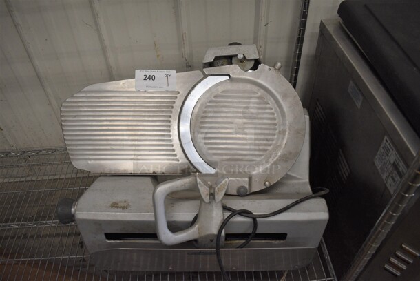 German Knife GS-72M Stainless Steel Commercial Countertop Meat Slicer w/ Blade Sharpener. 115 Volts, 1 Phase. 27x21x20. Tested and Working! - Image 1 of 6