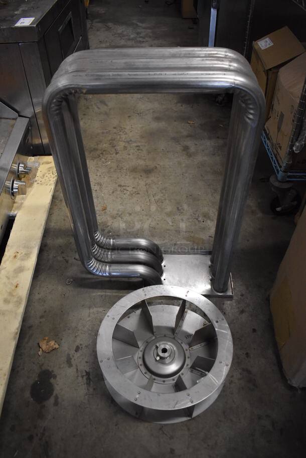 Box of Blodgett Parts Including 54791 Burner and 55303 Blower Wheel Key. - Image 1 of 8