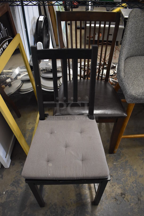 2 Various Dining Chairs. includes 18x18x38. 2 Times Your Bid!