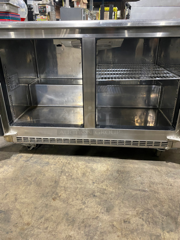 Everest Commercial 2 Door Lowboy/ Worktop Cooler! All Stainless Steel! On Casters! Model: ETBR2 SN: BTBR213020010 115V 60HZ 1 Phase - Image 5 of 8