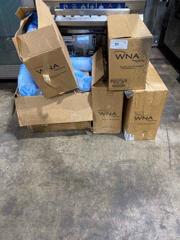 ALL ONE MONEY! WNA Clear Plastic To Go Food Containers! With Lids! - Image 1 of 6