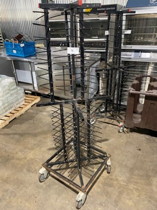 Jack Stack Black Metal Plate Racks! On Casters!
