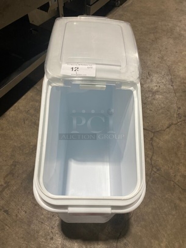 Rubbermaid White Poly Ingredient Bin! On Casters! - Image 5 of 5