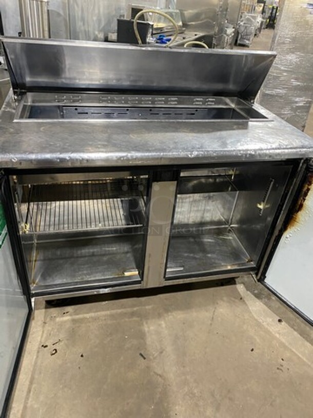 Turbo Air Commercial Refrigerated Sandwich Prep Table! With 2 Door Storage Space Underneath! All Stainless Steel! On Casters! Model: TST48SD 115V 60HZ 1 Phase - Image 5 of 10