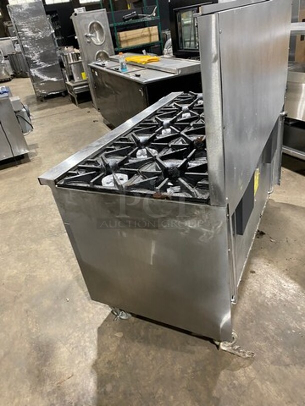 Sunfire Commercial Natural Gas Powered 10 Burner Stove! With Raised Back Splash! With 2 Full Size Oven Underneath! All Stainless Steel! On Casters! - Image 4 of 11
