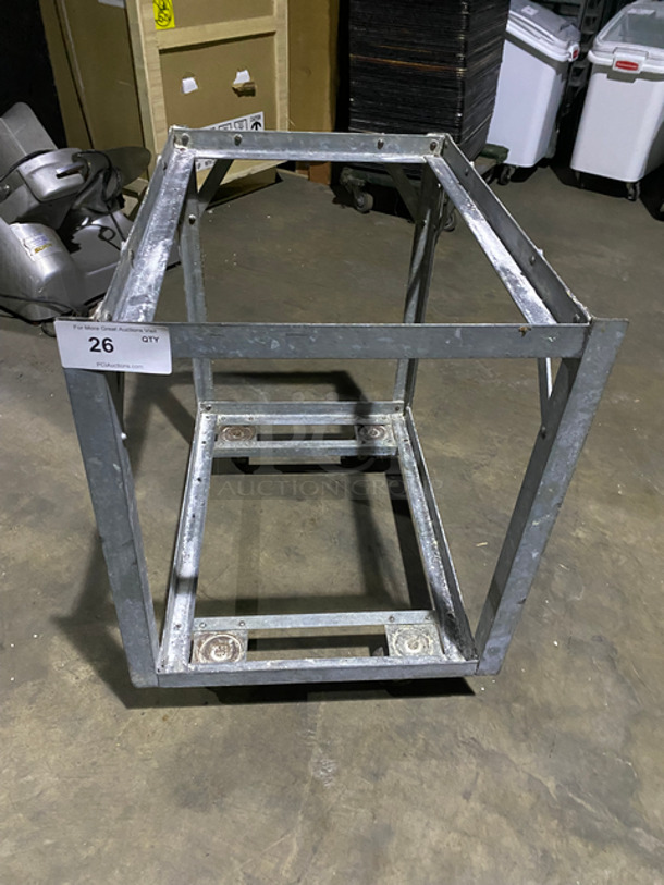 Solid Stainless Steel Baking Pan Transport Cart! On Casters!