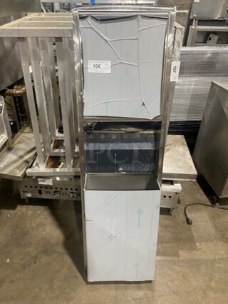 NEW! All Stainless Steel Wall Mount Paper Towel Dispenser With Trash Can Combo! Solid Stainless Steel!