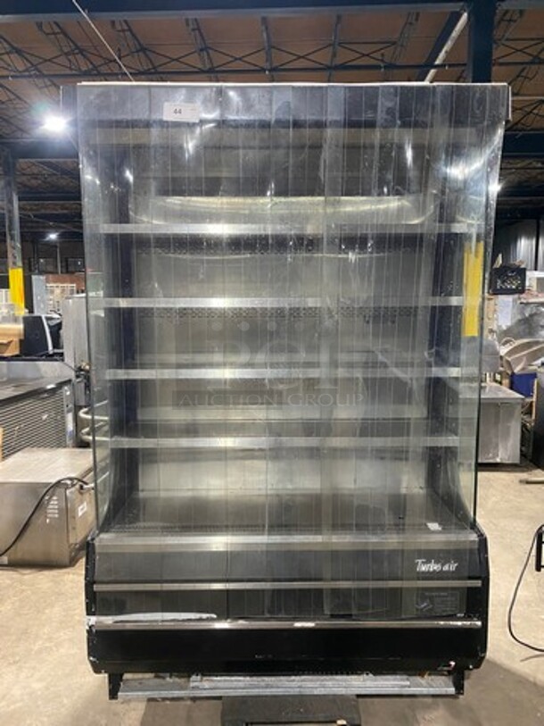 Turbo Air Commercial Refrigerated Open Grab-N-Go Case Merchandiser! With View Through Sides! With Front Cover! All Stainless Steel! Model: TOM50B SN: TOM5017X029 120V 60HZ 1 Phase