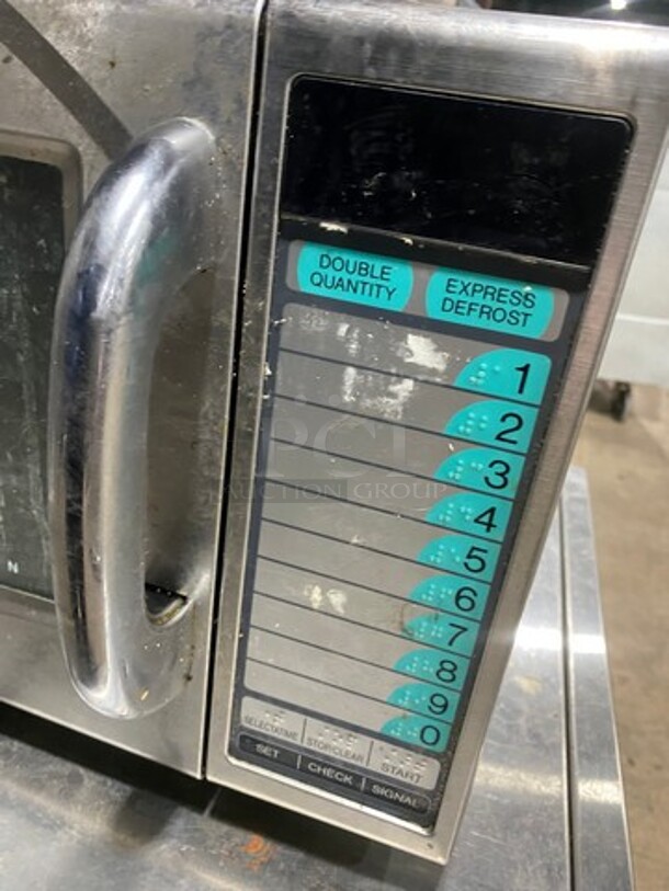 2010 Sharp Commercial Countertop Microwave Oven! With View Through Door! All Stainless Steel! Model: R21LVF SN: 30870 - Image 5 of 8