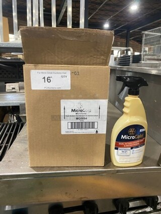 NEW! IN THE BOX! Micro Gold Dual Action Disinfectant And Antimicrobial Spray! 6 Bottles Per Box, 1 Box Per Item Number!
