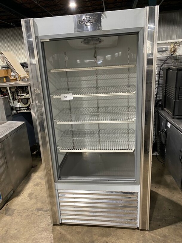 Universal Coolers Commercial Refrigerated Reach In Cooler Merchandiser! With Poly Coated Racks! Stainless Steel Body! MISSING DOORS!