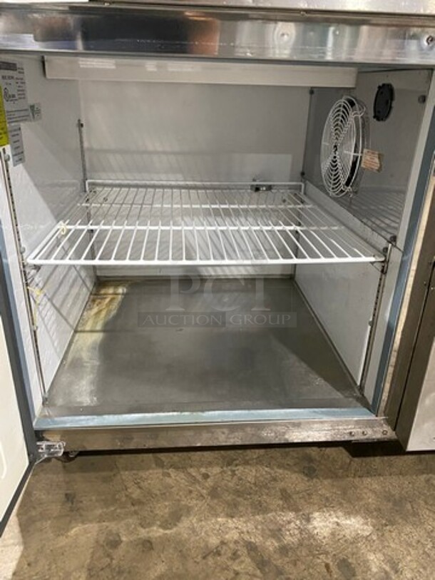 Maxx Cold Commercial Refrigerated Pizza Prep Table! With Single Door Storage Space! All Stainless Steel! On Casters! Model: MXCPP50 SN: 6023925 115V 60HZ 1 Phase - Image 6 of 9