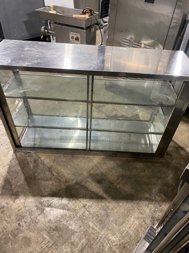 Commercial Countertop Dry Display Case Merchandiser! With Slanted Front Glass! Stainless Steel Body! - Image 3 of 6