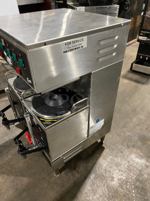 Curtis Commercial Countertop Dual Coffee Brewing Machine! With Hot Water Dispenser! With Beverage Holders/Dispensers! All Stainless Steel Body! On Small Legs! Model: GEM312IL10 SN: 10353419 220V 60HZ 1 Phase - Image 3 of 8