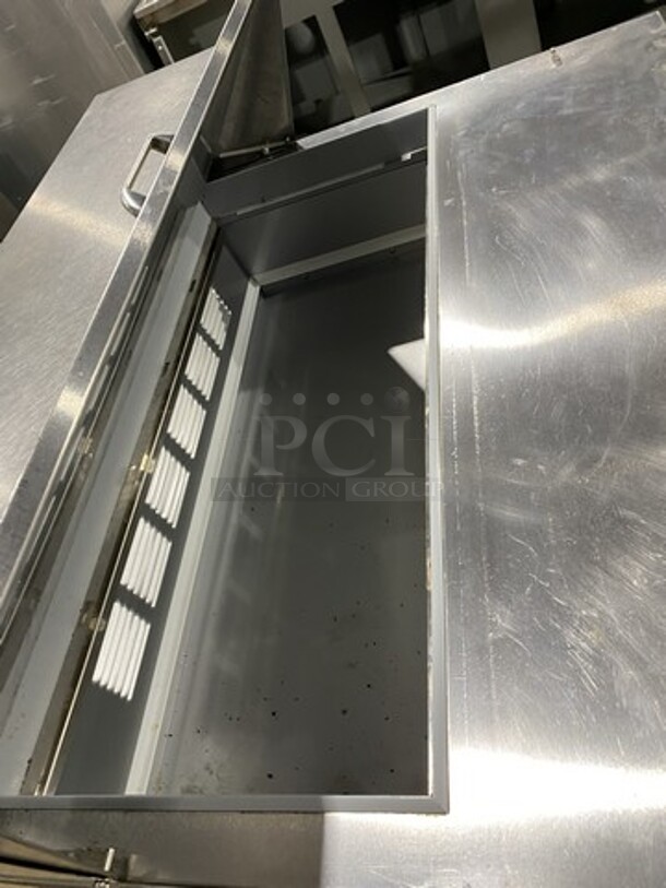 Beverage Air 36 Inch Sandwich Prep Table! Model SPE3610 Serial 10211900! 115V 1 Phase! On Casters!  - Image 8 of 9