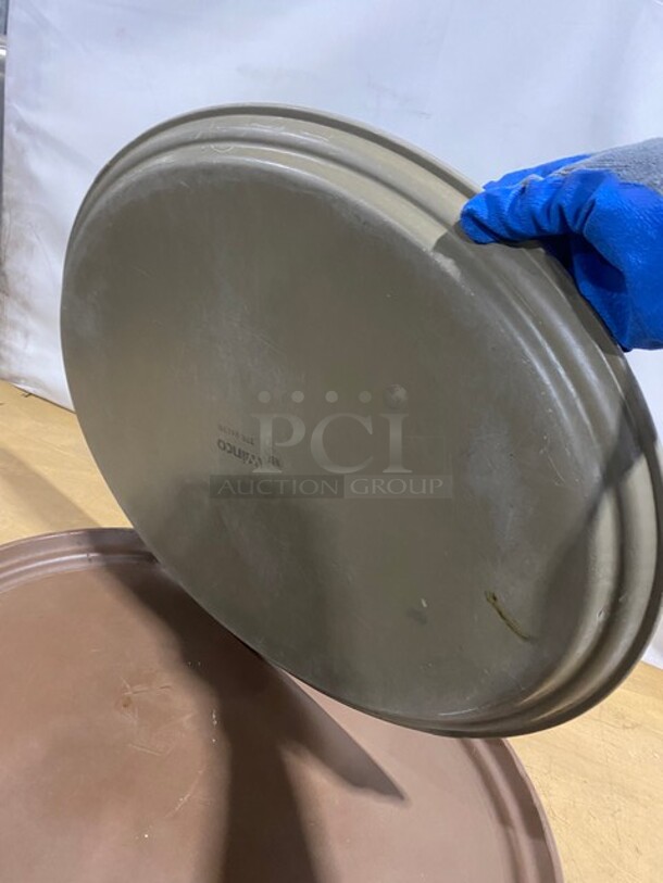 Winco Brown Non-Slip Oval Serving Trays! Model: TFG-2419N! 5X Your Bid!  - Image 3 of 7