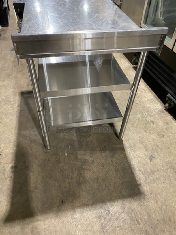 Solid Stainless Steel Work Top/ Prep Table! With Storage Space Underneath! On Legs! - Image 4 of 6