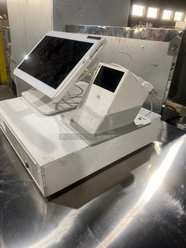 Clover POS Monitor System! With Clover Receipt Printer/Credit Card Reader! With Metal Cash Drawer! Model C500! - Image 2 of 8