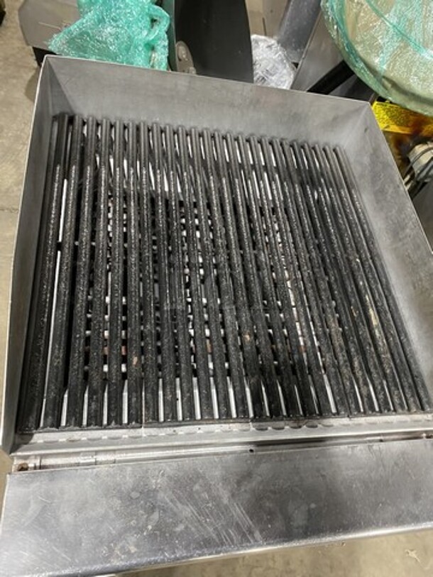 All Stainless Steel 24 Inch Natural Gas Powered Char Broiler Grill! On Custom Stainless Steel Stand! - Image 5 of 8