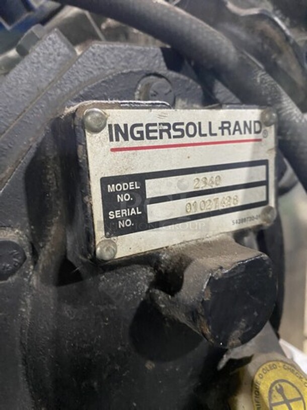 Ingersoll Rand Electric Air Compressor! 2 Stage! 5 Horse Power! 60Gallon Tank! Model 2340! - Image 5 of 8