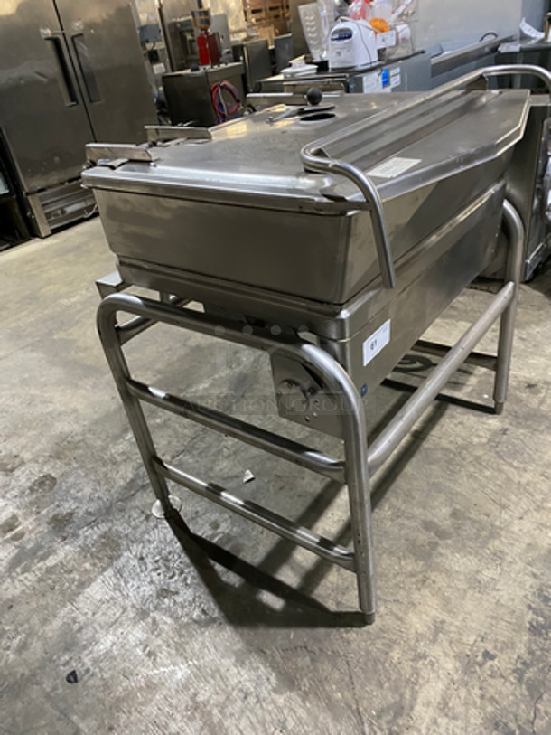 SWEET! Market Forge Commercial Electric Powered Tilted Braising Pan/Ultra Skillet! All Stainless Steel! On Legs! Model: 1000 SN: 131349 120/208V 60HZ 3 Phase - Image 2 of 8