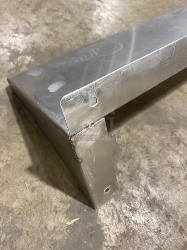 All Stainless Steel! Wall Mounted Commercial Shelf With Backsplash! - Image 4 of 4