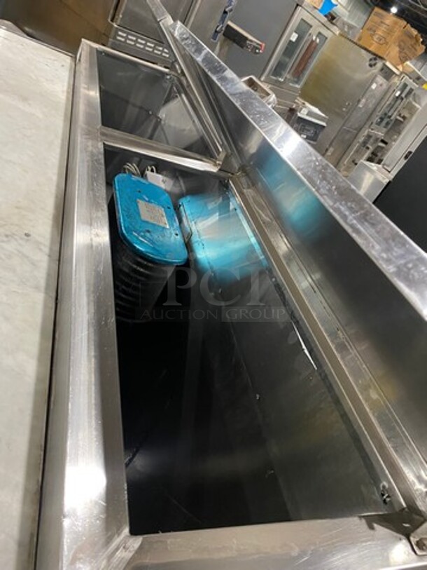 Leader Commercial Refrigerated Marble Top Pizza Prep Table! With 3 Door Underneath Storage Space! All Stainless Steel! On Casters! Model: PT72 SN: PT043536 115V 60HZ 1 Phase - Image 8 of 10