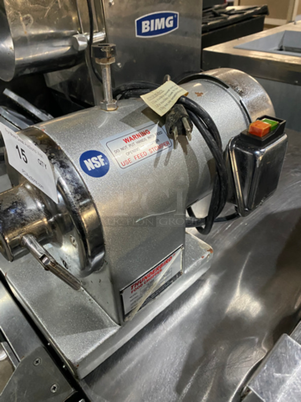 NICE! 2012 Thunderbird Commercial Countertop Meat Grinder! All Stainless Steel! Model: TB300E SN: 211006387 115V 1 Phase - Image 2 of 8