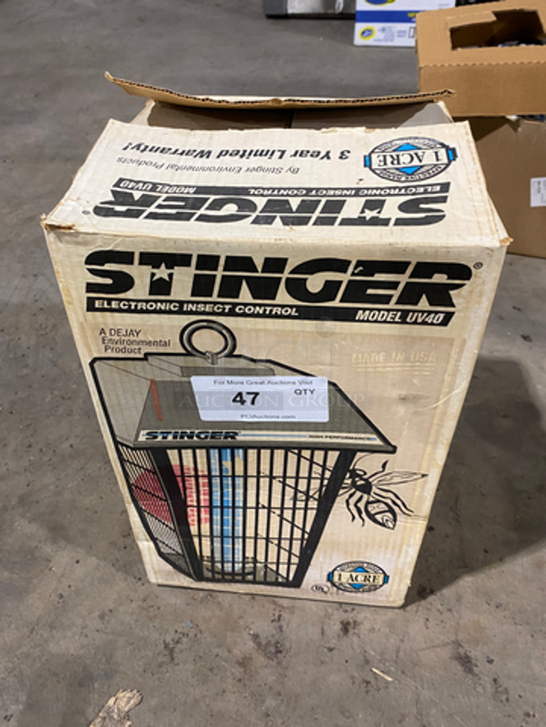 IN ORIGINAL BOX! Stinger Electric Powered Outdoor Insect Control/ Bug Zapper! Model: UV40
