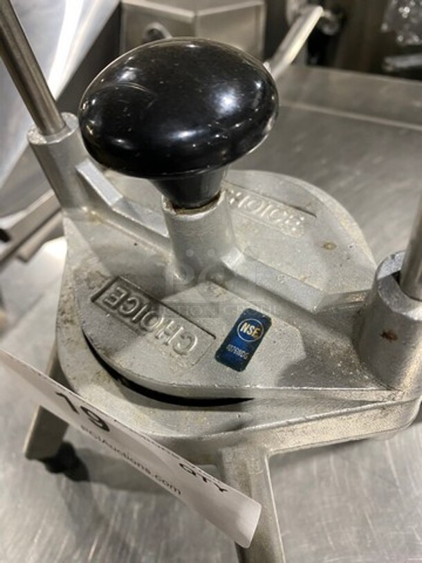 Choice Commercial Countertop Manual Vegetable/Fruit Slicer/Cutter! All Stainless Steel! - Image 3 of 5