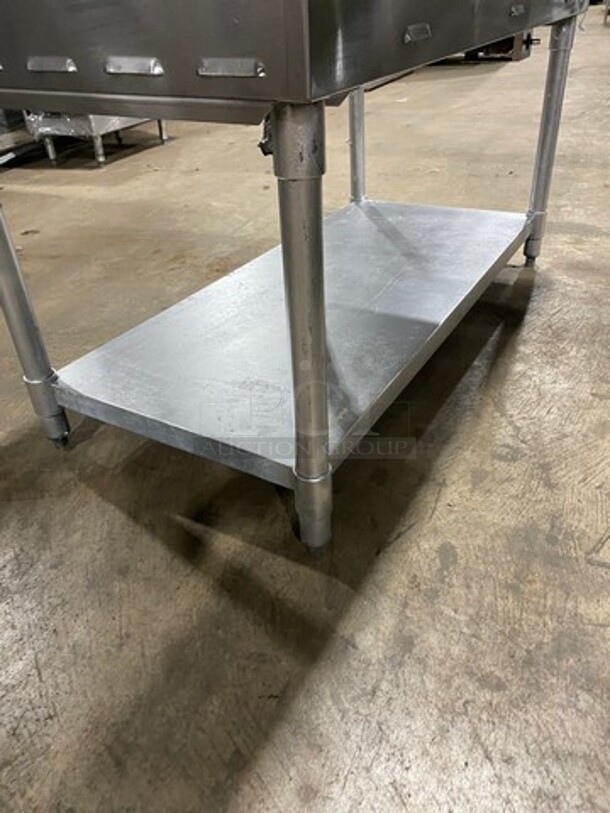Eagle Commercial Gas Powered 3 Well Steam Table! With Storage Space Underneath! All Stainless Steel! On Legs! Model: AWT3NG SN: 1406170045 - Image 7 of 9