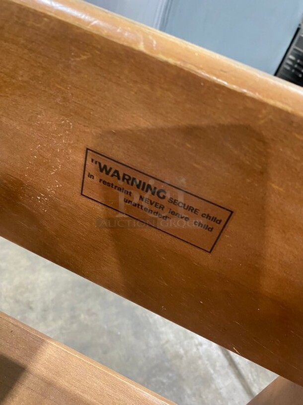 Wooden Highchair! With Child Safety Straps! - Image 6 of 7