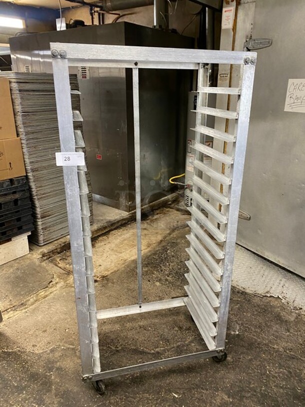 Metal Commercial Pan Transport Rack on Commercial Casters! - Image 1 of 4