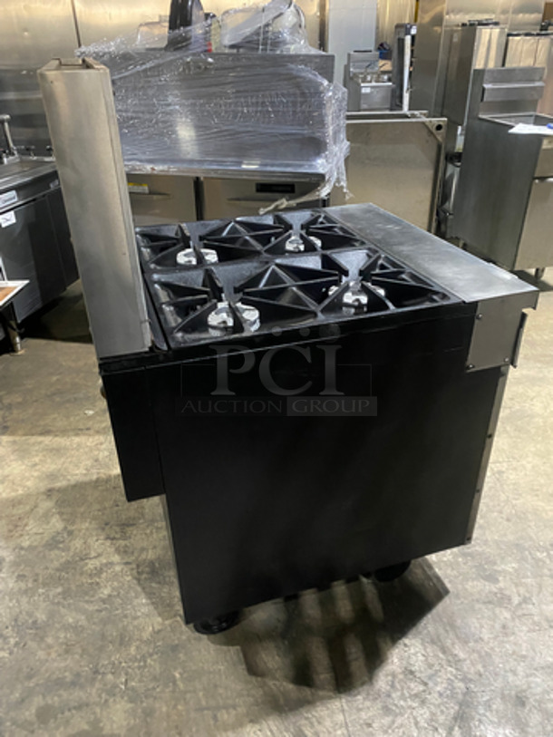 FAB! Southbend Natural Gas Powered WIDE BODY 4 Burner Stove! With Underneath Storage Space! With Raised Back Splash! All Stainless Steel! On Casters! Model: 1364D140 SN: 01H17122 - Image 3 of 10