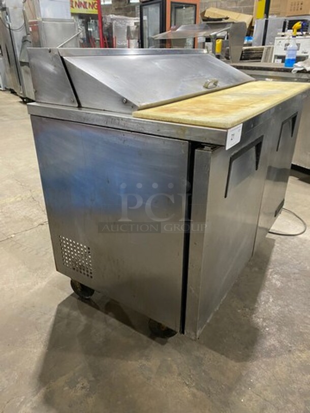 True Commercial Refrigerated Sandwich Prep Table! With Commercial Cutting Board! With 2 Door Underneath Storage Space! Poly Coated Racks! All Stainless Steel! On Casters! Model: TSSU4812 SN: 5272423 115V 60HZ 1 Phase - Image 2 of 9