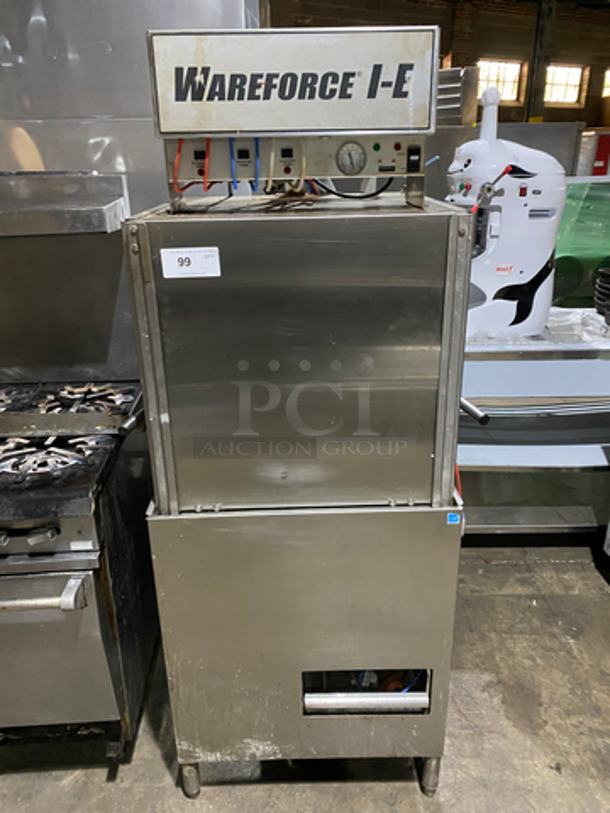 NICE! Wareforce Commercial Heavy-Duty Pass-Through Dish Washer! All Stainless Steel! On Legs! Model: WAREFORCEIE SN: 14J298447 115V 60HZ 1 Phase